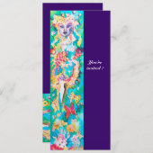 Invitation CONTE DE FÉE DU RAISIN violet bleu fuchsia rose bl (Devant / Derrière)