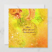 Invitation CONTE DE FÉE TURC, éclat rouge bleu jaune vif (Dos)