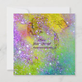 Invitation CONTE DE FÉE TURC ,rouge vif bleu violet étincelle (Dos)