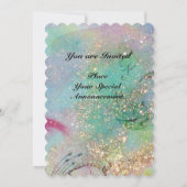 Invitation CONTE DE FÉE TURC Teal Blue Gold Sparkles (Dos)