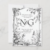 Invitation Conte de fées de livre d'images, dessiné à la main (Devant)