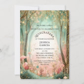 Invitation Conte de fées d'été Forêt enchantée Quinceañera (Devant)