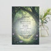 Invitation Conte de fées d'été Forêt enchantée Quinceañera (Debout devant)