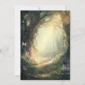 Invitation Conte de fées d'été Forêt enchantée Quinceañera (Dos)
