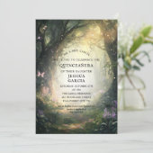 Invitation Conte de fées d'été Forêt enchantée Quinceañera (Debout devant)