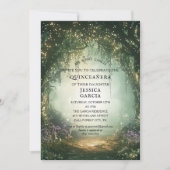 Invitation Conte de fées d'été Forêt enchantée Quinceañera (Devant)