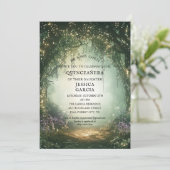 Invitation Conte de fées d'été Forêt enchantée Quinceañera (Debout devant)