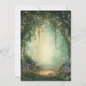 Invitation Conte de fées d'été Forêt enchantée Quinceañera (Dos)
