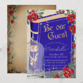 Invitation Conte de fées Glamour Beauty and the Beast (Devant / Derrière)