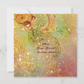 Invitation CONTE DE FÉES TURC ,rouge bleu jaune vif éclat (Dos)