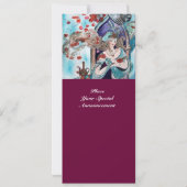 Invitation CONTE DE FÉES TURC ,rouge vif bleu blanc violet (Dos)