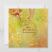 Invitation CONTE DE FÉES TURC ,rouge vif bleu jaune scintilla (Dos)