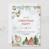 Invitation Conte de Noël à l'aquarelle (Devant)