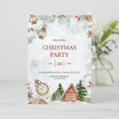Invitation Conte de Noël à l'aquarelle (Debout devant)