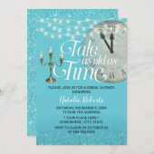 Invitation Conte Turquoise moderne aussi vieux que la Fête de (Devant / Derrière)