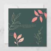 Invitation Contemporain ANNIVERSAIRE DE MARIAGE Corail Turquo (Dos)