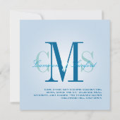 Invitation Contemporain + bleu sarcelle/élégant (Dos)