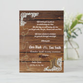 Invitation Contemporain Campagne Boots & Mariage de dentelle  (Debout devant)