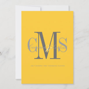 Invitation Contemporain + classe/jaune + gris