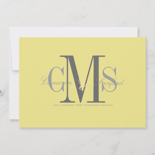 Invitation Contemporain + classe/jaune + gris (Devant)