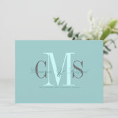 Invitation Contemporain + classe monogramme de mariage Invita (Debout devant)
