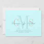 Invitation Contemporain + classe monogramme de mariage Invita (Dos)