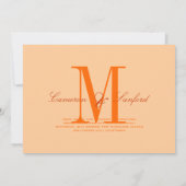 Invitation Contemporain + classe/orange + épice (Dos)