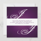 Invitation Contemporain + classe/prune + noir (Dos)