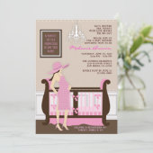 Invitation contemporain de baby shower de maman (Debout devant)