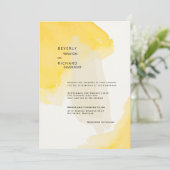 Invitation Contemporain Jaune & Crème Peinture Mariage II (Debout devant)