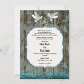 Invitation Contemporain Rustique Bois & Doves Mariage Inviter (Devant)