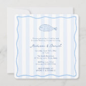 Invitation Contemporary Doodle Fish Fry Engagement Party (Devant)