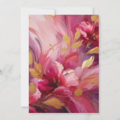 Invitation Contemporary Elegance: Fuchsia Pink Gold Save Date (Dos)