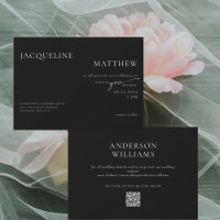Contemporary Forever You Black QR Code Mariage
