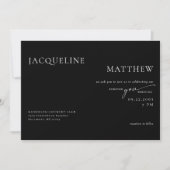 Invitation Contemporary Forever You Black QR Code Mariage (Devant)