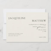Invitation Contemporary Forever You Cream QR Code Mariage (Devant)