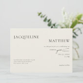 Invitation Contemporary Forever You Cream QR Code Mariage (Debout devant)