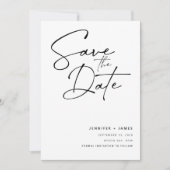 Invitation Contemporary Modern Script Enregistrer la date (Devant)