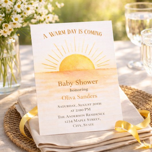 Invitation Contemporary Sunrise Aesthetic