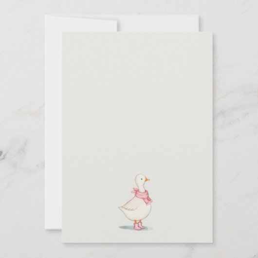 Invitation contes Baby shower Canard Beatrix Potter (Dos)