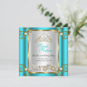 Invitation Contes de fées Douce 16 16e Anniversaire Turquoise (Debout devant)