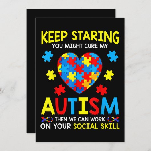 Invitation Continuez à regarder, vous pourriez guérir mon aut (Devant / Derrière)