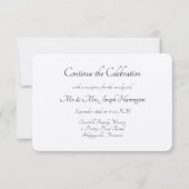 Invitation Continuez la réception de célébration plus tard da (Devant)