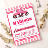 Invitation Continuez ! Patinage rose Roller Sport Anniversair