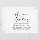 Invitation Continuons à fêter, après le brunch du mariage (Devant / Derrière)