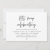 Invitation Continuons à fêter, après mariage brunch invita (Devant)