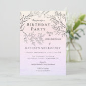 Invitation Contours floraux savoureux sur la 18ème fête (Debout devant)
