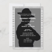 Invitation Contrôle routier Silhouette Parti de retraite (Devant)