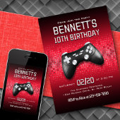 Invitation Contrôleur de jeu vidéo Anniversaire