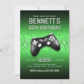 Invitation Contrôleur de jeu vidéo Anniversaire (Devant)